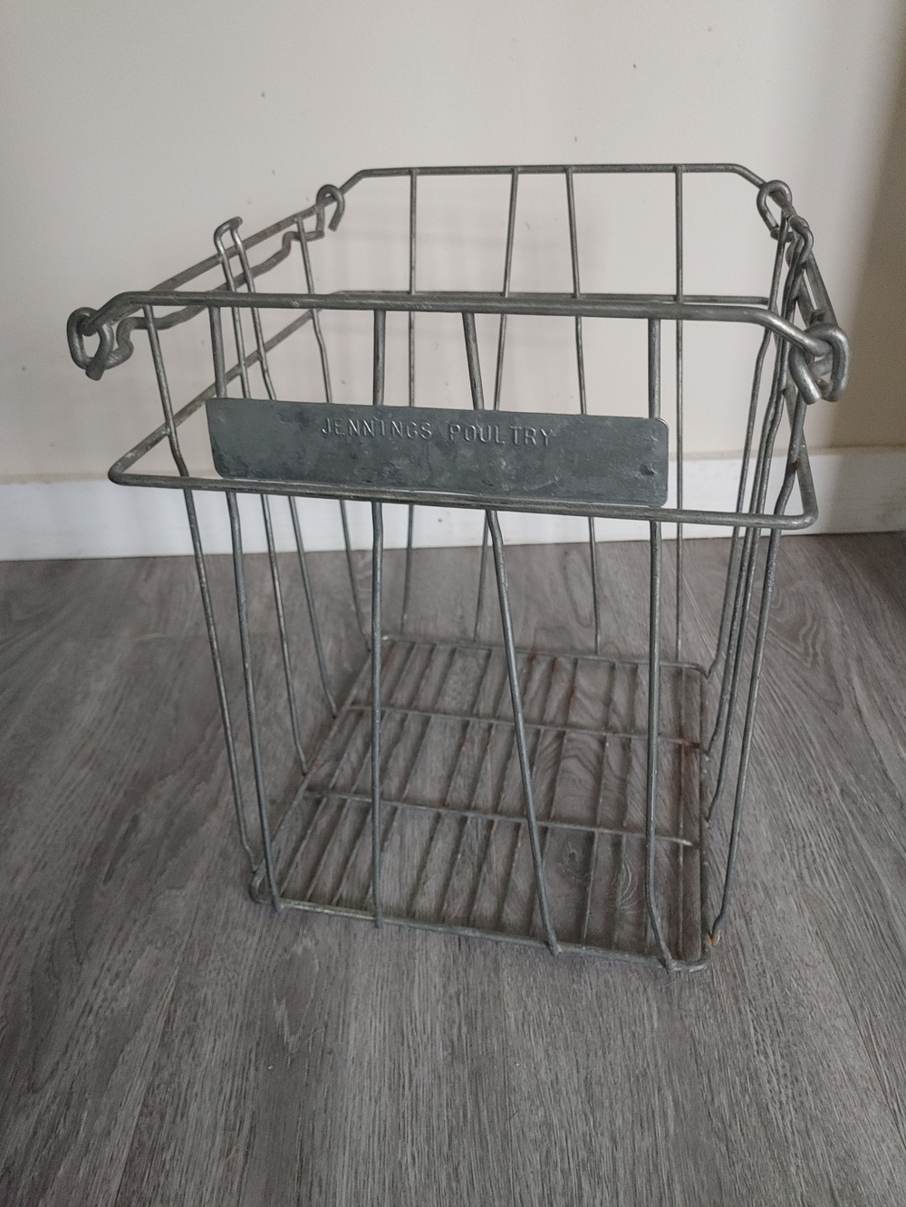 Vintage Metal Egg Crate